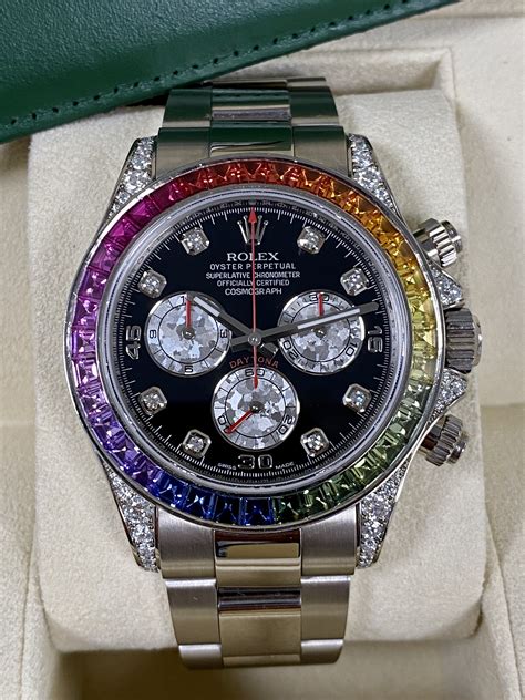 rainbow rolex for sale|rolex daytona rainbow price.